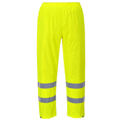 Hi-Vis Rain Trousers Viz Work Cargo Work Pants Reflective Waterproof Rain ANSI E, Yellow, Large
