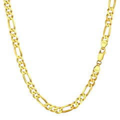 14K Gold Plated Italian 5MM Cut Figaro Necklace for Women Men, 925 Silver, Classic Style, Daily Wear, Valentine'S Day Birthday Party Gift (With Gift Box)