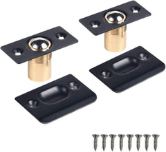 Door Ball Catch,Stainless Steel Adjustable Ball Catch Door Hardware (2Pcs(Black)