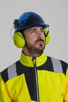 PW3 Hi-Vis Softshell Jacket Work Safety Protective Reflective Waterproof Coat ANSI 3, Small