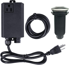 Garbage Disposal Air Switch Kit Sink Top Waste Disposal Long Stainless Steel Brushed Nickel On/Off Air Button Food and Waste Disposals Part by
