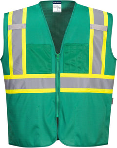 Iona Tampa Mesh Vest Work Safety Protective Clothing Vest Pocket Adjustable Strap