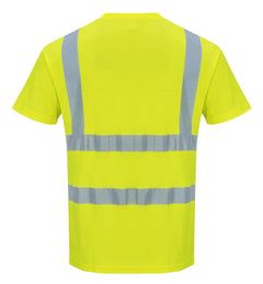 S477 Hi-Vis Short Sleeve Polo Shirt Yellow, Large-KarWorkwear