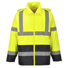 UH443 Classic Waterproof Rain Jacket in Reflective Contrast Hivis ANSI, X Large
