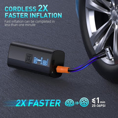 ABKH Tire Inflator 150PSI Portable Air Compressor,For Car Tires with 25000Mah Battery