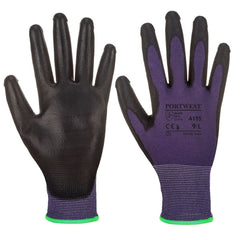 A195 Touchscreen PU Glove Purple/Black, Large