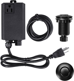 Garbage Disposal Air Switch Kit Sink Top Waste Disposal Long Stainless Steel Brushed Nickel On/Off Air Button Food and Waste Disposals Part by