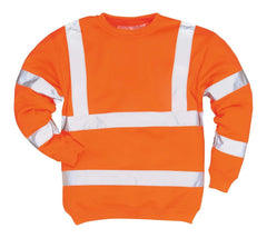 B303 Hi-Vis Sweatshirt, X-Large, Orange