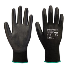 A120 Work Gloves PU Palm Dipped Abrasion and Tear Resistant White, Xx-Small-KarWorkwear