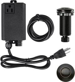Garbage Disposal Air Switch Kit Sink Top Waste Disposal Long Stainless Steel Brushed Nickel On/Off Air Button Food and Waste Disposals Part by