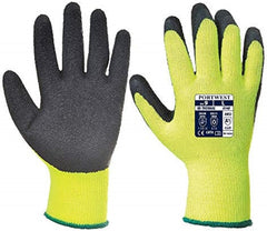 A140 Thermal Outdoor Cold Protection Glove with Crinkle Latex Grip ANSI, Yellowblack, Large