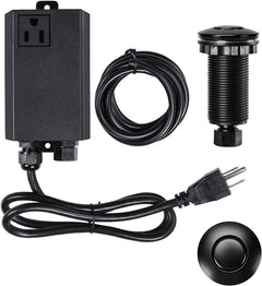 Garbage Disposal Air Switch Kit Sink Top Waste Disposal Long Stainless Steel Brushed Nickel On/Off Air Button Food and Waste Disposals Part by