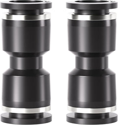 Black Straight 1/2 Inch Tube OD Push to Connect Tube Fittings Push Lock PU-1/2 (Pack of 2)