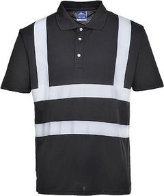 F477 Mens Reflective Iona Work Polo Shirt Navy, 5X-Large-KarWorkwear