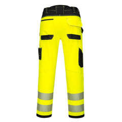 PW385 Women'S PW3 Durable Hi Vis Stretch Work Pants Yellow/Black, 32