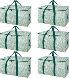 8-Pack Oversized Moving Bags with Reinforced Handles, Heavy-Duty Storage Tote for Clothes, Moving Supplies (Black, 8-Pack)