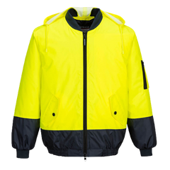 Portwest Hi-Vis Bomber Jacket 2 Tone Waterproof Reflective Work Safety MJ304-KarWorkwear