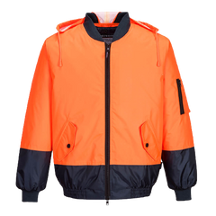 Portwest Hi-Vis Bomber Jacket 2 Tone Waterproof Reflective Work Safety MJ304-KarWorkwear