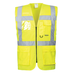 Portwest Berlin Executive Vest Hi Vis Front Zip Open Reflective Work Safety S476-KarWorkwear