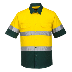 Portwest Hi-Vis Two Tone Lightweight Short Sleeve Shirt with Tape Safety MA802-KarWorkwear