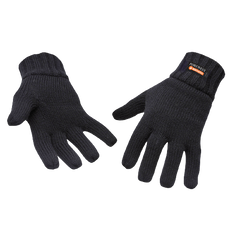 Portwest Knit Glove Insulatex Lined Warm Comfort Black Knitted Cuff GL13-KarWorkwear