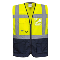 Portwest Warsaw Executive Vest Tape Reflective Zip Opening Work Safety C476-KarWorkwear