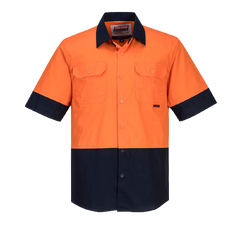 Portwest Hi-Vis Two Tone Lightweight Short Sleeve Shirt Reflective Safety MS802-KarWorkwear