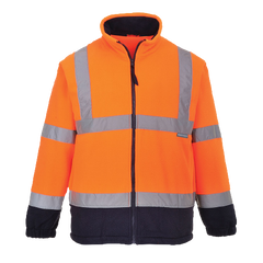 Portwest Polar Fleece Jacket Collar Zip Opening Reflective Work Safety F301-KarWorkwear