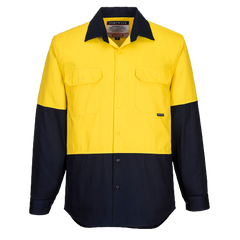 Portwest Hi-Vis Two Tone Regular Weight Long Sleeve Shirt Work Safety MS901-KarWorkwear