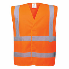 Portwest Mens Hi-Vis Two Band & Brace Vest Reflective Lightweight Work C470-KarWorkwear