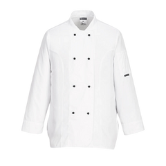 Portwest Rachel Ladies Chefs Jacket L/S White Mesh Air Long Sleeve Pocket C837-KarWorkwear
