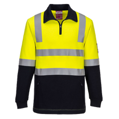 Portwest Flame Resistant Hi-Vis Brushed Fleece 1/2 Zip Jumper Comfortable MF202-KarWorkwear