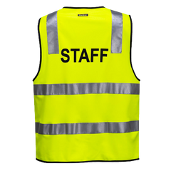 Portwest Staff Zip Vest D/N 2 Tone Hi Vis Reflective Tape Work Safety MZ107-KarWorkwear