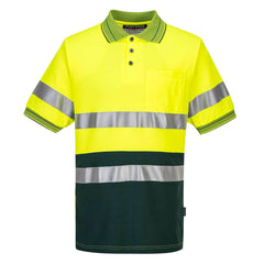 Portwest Mens Prime Mover Short Sleeve Cotton Comfort Polo Taped Hi-Vis MP310-KarWorkwear