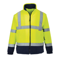 Portwest Polar Fleece Jacket Collar Zip Opening Reflective Work Safety F301-KarWorkwear