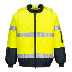 Portwest Hi-Vis Bomber Jacket with Tape 2 Tone Reflective Work Safety MJ504-KarWorkwear