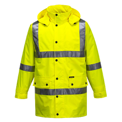 Portwest Argyle Full Hi-Vis Rain Jacket with Tape 2 Tone Work Safety MF306-KarWorkwear