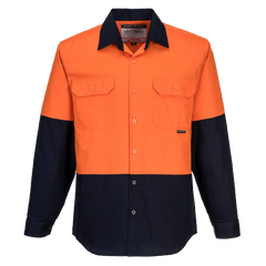 Portwest Hi-Vis Two Tone Regular Weight Long Sleeve Shirt Work Safety MS901-KarWorkwear
