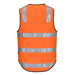 Portwest Mens Hi-Vis 100% Cotton Day Or Night Vest Reflective Lightweight MW338-KarWorkwear