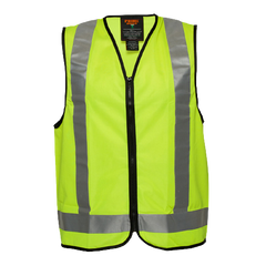 Portwest Day/Night Cross Back Vest Reflective Taped Work Safety MV188-KarWorkwear