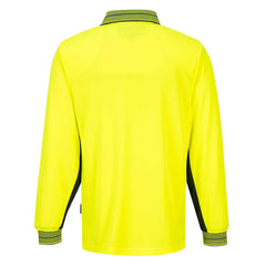 Portwest Mens Prime Mover Long Sleeve Micro Mesh Work Polo Shirt Cool Dry MP113-KarWorkwear