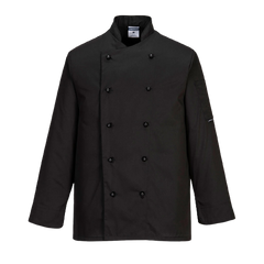 Portwest Somerset Chefs Jacket Mandarin Collar Reversible Front Jacket C834-KarWorkwear