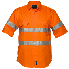 Portwest Hi-Vis Regular Weight Short Sleeve Shirt Tape Reflective Safety MA192-KarWorkwear