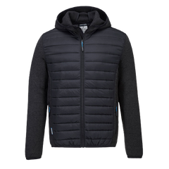 Portwest KX3 Baffle Jacket Front Zip Opening Hooded Grey Marle Jacket Comfy T832-KarWorkwear