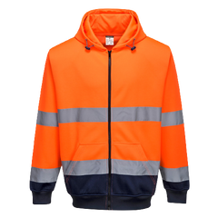 Portwest Two-Tone Zip Front Hoodie Warmth Reflective Tape Work Safety B317-KarWorkwear