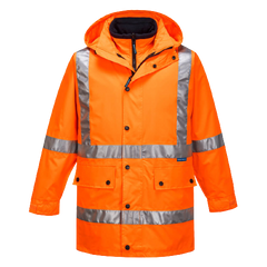Portwest Max 4-in-1 Rain Jacket with Cross Back Reflective Work Safety MJ331-KarWorkwear