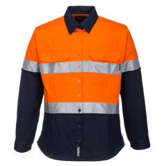 Portwest Ladies 2 Tone Regular Weight Long Sleeve Shirt with Tape ML108-KarWorkwear