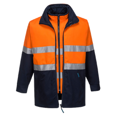 Portwest Hume 100% Cotton 4-in-1 Jacket 2 Tone Reflective Work Safety MJ777-KarWorkwear