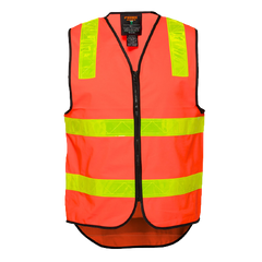 Portwest Vic Roads Style Vest 2 Tone Hi Vis Reflective Taped Work Safety MV338-KarWorkwear