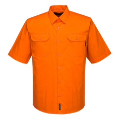 Portwest Hi-Vis Lightweight Short Sleeve Shirt Breathable Polo Shirt Work MS302-KarWorkwear